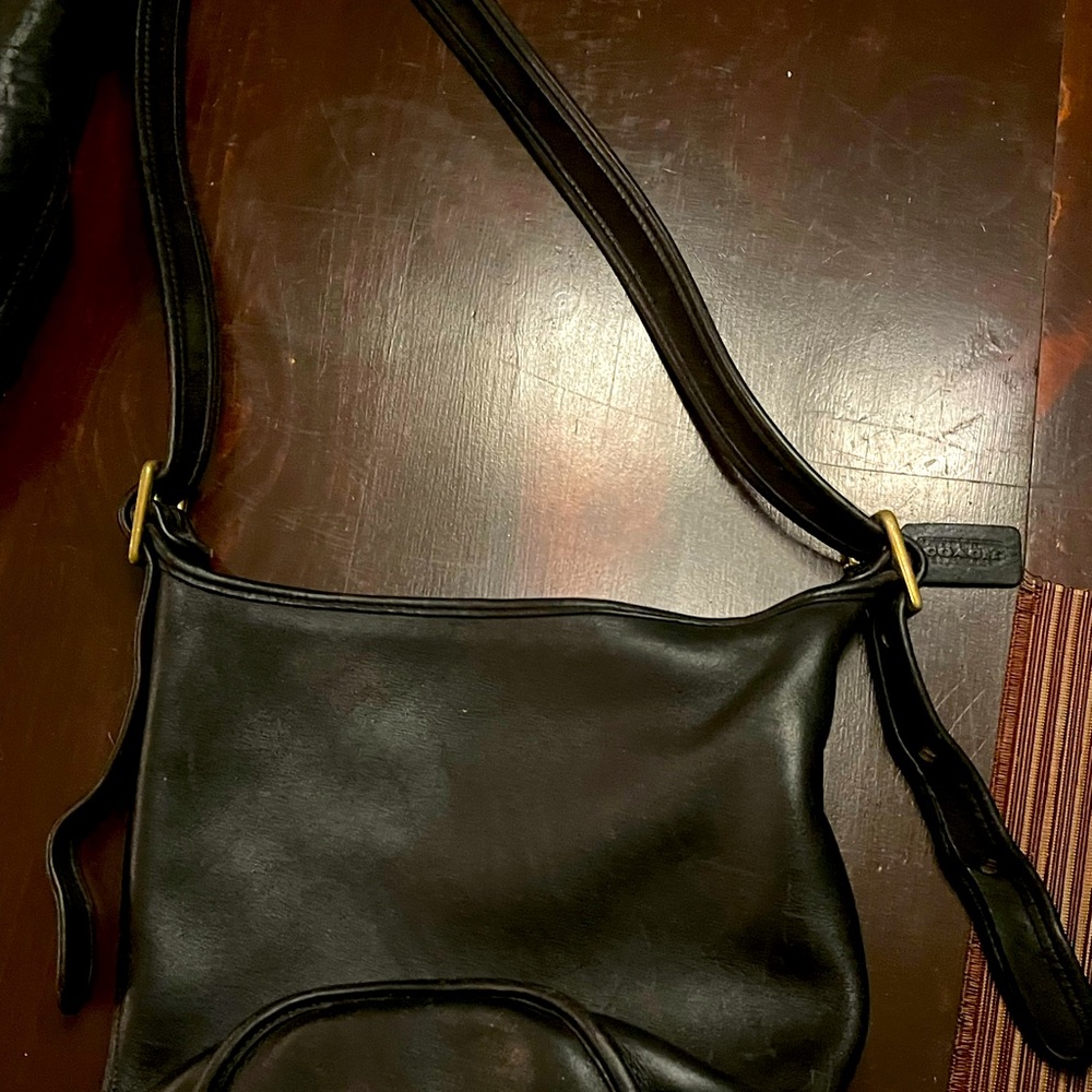 Black coach shoulder bag